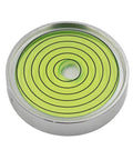 Horizontal Bead Metal Round Universal Spirit Level Bubble Green in White Diameter 25mm-60mm 1Piece(JYF30-6010QQ) top view