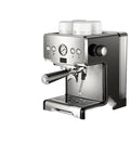 Front view of Home 15 Bar Espresso Machine With Semi Automatic Pump CRM3605 Milk Frother for Espresso and Cappuccino