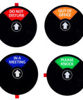 Privacy Office Door Sign With Magnetic Status Board Do Not Disturb Please Knock In A Meeting Out Of Office 5 Inch Black