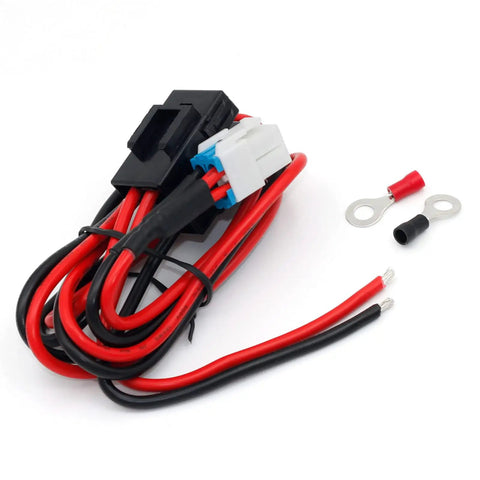 4 Pin 12AWG DC Power Lead For Ham Radios With 30A Dual Fuses, 3.4 Ft Cable, Heavy Duty Insulated Wire