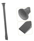 Heavy Duty Mason Chisel And Drawknife Wielding Kickass Carbon Steel For Rock Solid Brickwork And Sweet Wood Carving With An Ergonomic Grip That Takes The Heat Off Your Hands During All Day Projects, featuring a flat head.