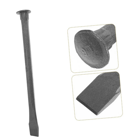 Heavy Duty Mason Chisel And Drawknife Wielding Kickass Carbon Steel For Rock Solid Brickwork And Sweet Wood Carving With An Ergonomic Grip That Takes The Heat Off Your Hands During All Day Projects, featuring a flat head.