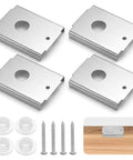 Beefy Stainless Steel Bi Fold Door Repair Kit for 1-3/8 Inch Wood Doors Top Or Bottom Mount Closet Hardware With 4 Brackets Screws