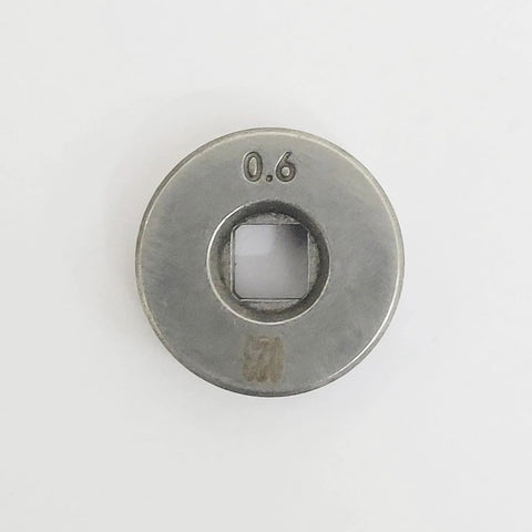 Metal drive roller wheel, 25mm diameter, 0.6mm wire size for SSJ16 wire feeder