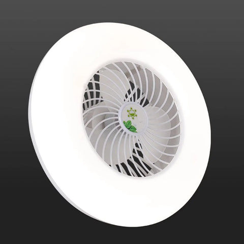 XEGZLH Ceiling Fan Light E27 Lamp Head Fan with Remote Control 2700-6000k Adjustable for Study Bedroom Bathroom, white design