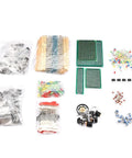 Mega 1900 Piece Electronics Component Kit For DIY Projects Stacked With Resistors Capacitors LEDs Transistors Diodes ICs Jacks