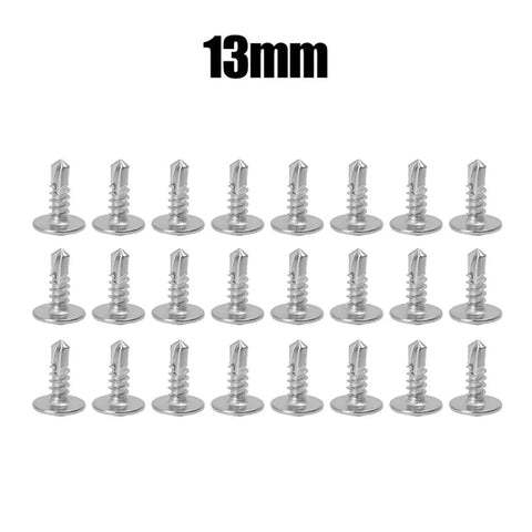 Stainless Steel Self Drilling Screws Kit For Metal And Wood With Phillips Truss Head 13mm 60 Pieces Assortment Direct Drill Point