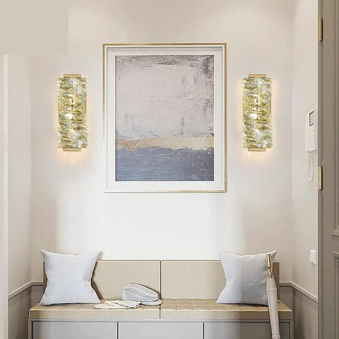 Dope Gold Crystal Wall Sconce With Stainless Steel Fixture For Living Room And Bathroom 8W 4000K Not Dimmable Modern Luxe Lighting