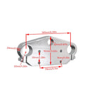 Measurements of Triple Tree Clamp Handlebar Riser Kit For 33mm Forks With 22mm Bar Risers, Bolt On Replacement part