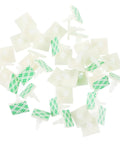 Self Adhesive PCB Standoffs With Hella Secure Insulated Foot Pads For Circuit Boards and Motherboards built tough, multiple pieces on white background.
