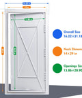 Built Tough 14 By 29 Inch White Polystyrene Drywall Access Panel Paintable Concealed Maintenance Door dimensions displayed on image.