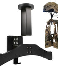 Heavy Duty Wall Mount Tactical Gear Stand with helmet and body armor in solid wood and rust-proof steel frame