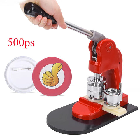 Ycauty 37Mm Button Maker Machine Ergonomic Handle Craft Tool Press Durable Design for custom badges and pins.