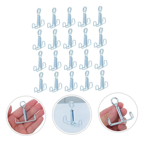 Laboratory Adjustable Rubber Hose Clamps 25 Pack Flow Control Tube Clips Spring Stop Clips for experiments, shown in hand
