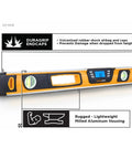 24 Inch Digital Level 0 To 180 Degrees With Large LCD Readout And Audible Alerts, Water Dust And Shock Resistant, shown in use