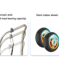 Heavy Duty Electric Stair Climbing Hand Truck Dolly For Moving Furniture Effortlessly features a telescopic pole and silent rubber wheels.