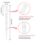 100 Pack 3ml Disposable Plastic Pipettes With Graduated Measurements For Science Labs And Home Experiments Ideal For Essential Oils Cosmetics Makeup Transfer DIY Projects Soft Polyethylene Droppers, clear 15 cm pipette with 3 ml markings