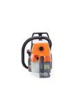 Front view of Gas Powered Chainsaw Power Head 76.5cc G466 4.4KW Orange And Dark Grey Heavy Duty Replacement For MS460 046 Chainsaw