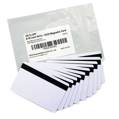 Kickass Straight Up CR80 Standard ID Badge Cards With Legit HiCo Magnetic Stripe 30 Mil Thick Blank PVC Credit Card Size Photo Printable For Smart Readers And Writers Super Smooth No Fuss 10 Pack