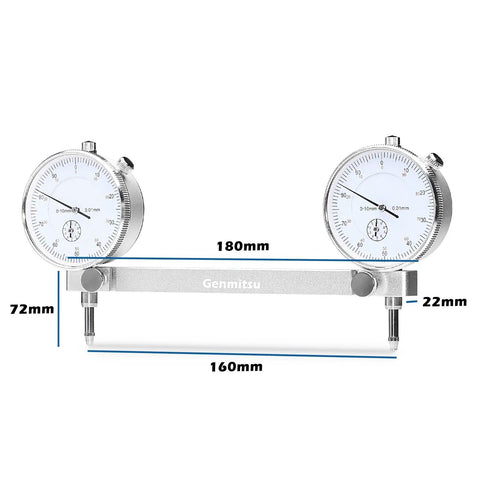 Pro Grade CNC Milling Tramming Tool Calibration System With 1/2, 1/4, 1/8 Inch Shanks and 0.001 Inch Dial Indicators