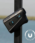 V6 Shift Laser Rangefinder with Slope Compensation and PinSeeker, 6X Magnification on magnetic mount outdoors.