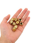 Professional Grade Beefy Brass Refrigeration Valve Caps With Slick Knurled Nozzles For Ac Systems And Coolant Lines Leak Proof Field Service Covers No Sweat Maintenance 30 Pack in hand.