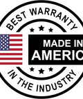 Made in America badge featuring US flag and circular Best Warranty seal