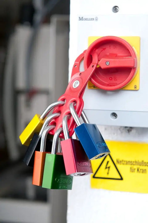 Premium Straight Up Heavy Duty Yellow Lockout Tagout Padlocks Built Rock Solid With One Inch Thick Aluminum Shackle Keyed Alike For Big League Industrial Safety Gear Ace 12 Pack Set