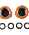 2X Load Wheel 51064639 Replacement for Jungheinrich EJE120 Pallet Jack, heavy-duty set, orange wheels with bearings