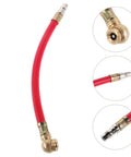 Vibrant Red Rubber Air Pump Hose Coupler For Motorcycle And Ebike Tire Inflation With Copper Valve For Fast Fixes 1-piece