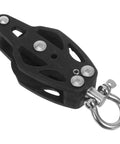 Rugged Nylon Pulley Block With Bearing For Boats And Kayaks, slick single groove guide wheel, universal rope compatibility