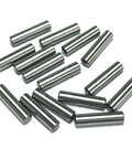 Rock Solid Heavy Duty 3/16x3/4 Inch Dowel Pins and Shelf Pegs, Hella Tough Stainless Alloy Steel support pins on white background.