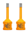 Diamond Core Drill Bits Set Of Two One Quarter Inch Tile Hole Saw For Porcelain Ceramic Marble And Granite Dry Or Wet Use