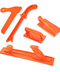 Table Saw Push Block And Push Stick Set For Woodworking With Soft Rubber Pads Easy To Use Router Tool Combo, bright orange
