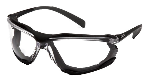 Proximity Safety Glasses With Anti-Fog Clear Lens Ultra Light 9.5 Base Curve Foam Padding For Snug Fit Slim Co-Injection Temples Scratch Resistant Polycarbonate Lens 99 Percent UVA UVB UVC Protection