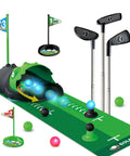 Upgraded Kids Golf Set With Dinosaur Automatic Returner Light Up Night Golf Balls 3 Clubs Putting Mat Ages 3 To 8