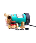 Beefed Up 120W Water High Pressure Booster Pump With 1 Inch Outlet, auto shower booster pump, flow switch visible on side