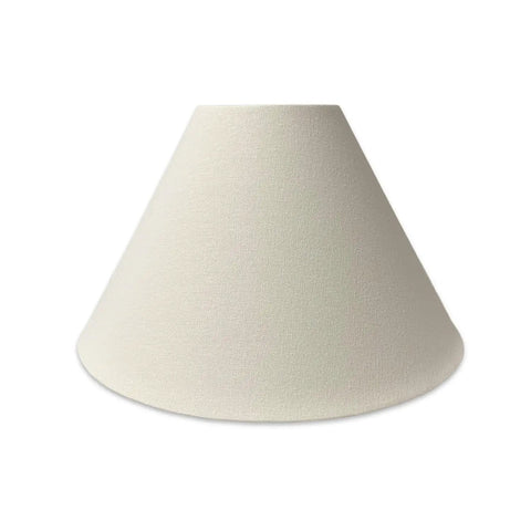 Coolie Empire Hardback Lamp Shade Linen White 6x16x10 Inch V Notch Fitter for 9 Plus Top Diameter, off-white linen texture view
