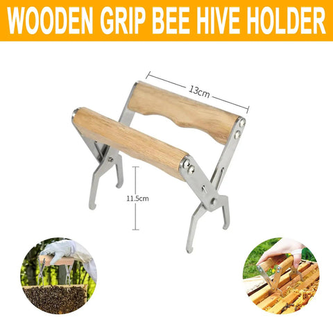 Go To Beekeeping Tool Set With Stainless Steel J Hook Frame Lifter Scraper And Frame Grip Holder Plus Wooden Handle Beekeeping Brush