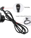 Durable 2 Button 5 Pin Power Recliner Hand Control Replacement With 90 Degree Plug For Tight Spaces Ergonomic Lift Chair Remote Space Saving Angled Connector Universal Compatibility ABS Plastic Built To Last, black 56.6-inch cord