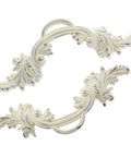 8 Pack 2.5 Inch Drawer Pull Handles Vintage Cabinet Knobs Shabby Chic European Style Antique Cream White With Silver Edge
