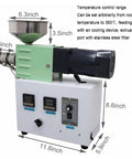 Heavy Duty 3D Printer Filament Extruder Machine For Crushing And Rolling Your Own PLA ABS PETG And TPU Scrap Into Fresh Spools with controls.