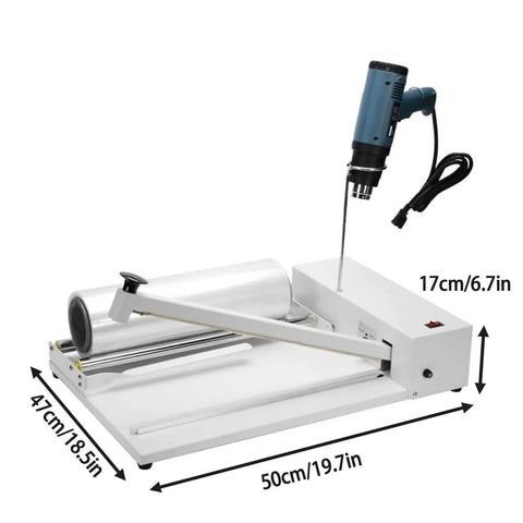 LKJUIO 450W Shrink Wrapping Machine With Roller Bracket compact aluminum countertop with adjustable heat settings