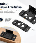 Quick fitting 8 Pack Quick Fitting Furniture Joint Bracket Set Built Tough Heavy Duty Stainless Steel corner braces with screws