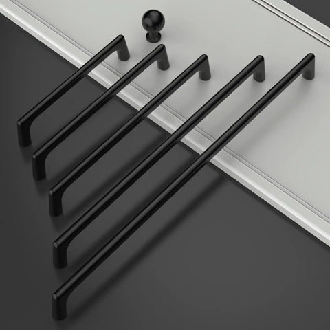 Sleek Matte Black Cabinet Pulls 10 Pack Five Inch Drawer Handles displaying modern design and solid build quality.