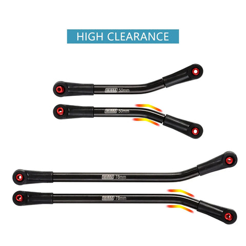 High Clearance 4 Link Stainless Steel Linkage Kit For Axial SCX24 Gladiator And Dodge Power Wagon 1/24 RC Crawler Upgrades