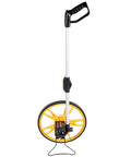 WALFRONT Measuring Wheel Wheel Measurement Roller, Foldable Handle with a large yellow wheel and sturdy handle, ideal for accurate measurements.