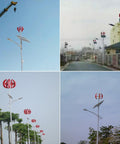 4500W Vertical Axis Wind Turbine Kit For Home Off Grid Power, 5 Blade 12V Generator on streetlights, hybrid system.