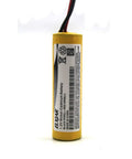 Yellow 5 Pack 1.2V 800mAh Ni-Cd AA battery replacement for Unitech and Lithonia exit signs, visible label and connector wires