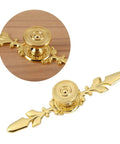 Vintage Pull Handle Door Knob Back Plate For Cabinets, Dressers, Wardrobes, Closets, And Cupboards, Zinc Alloy Golden Finish
